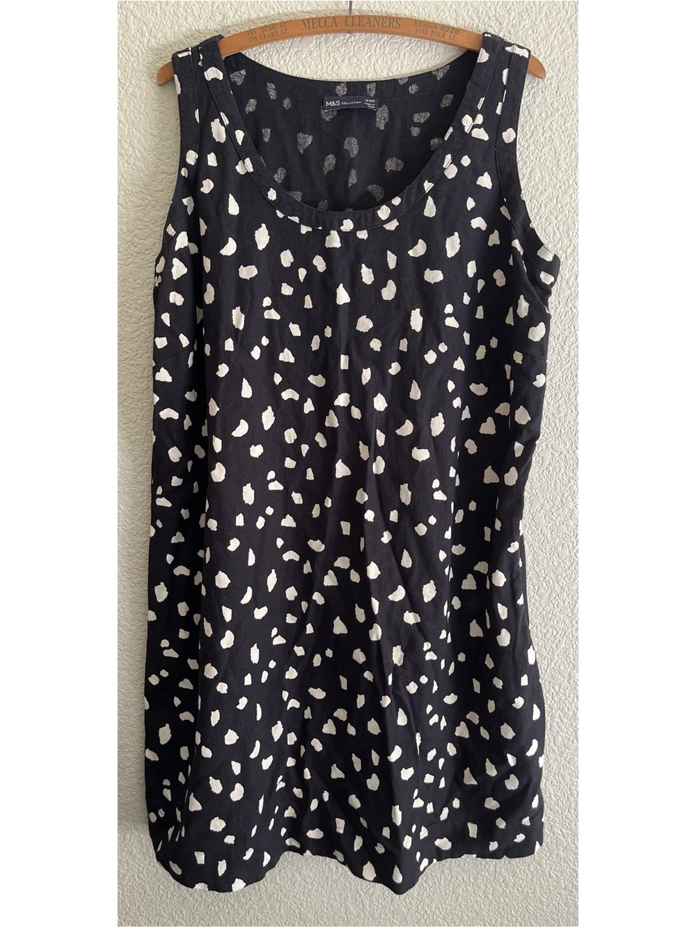 Marks & Spencer Linen Blend Shift Dress Women’s Size 18